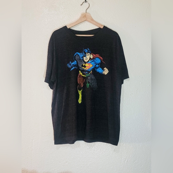 JUSTICE ✨️ LEAGUE DC Comic XL Mixed Superman Batman Print Great Condition - Picture 2 of 6